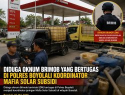 Diduga Oknum Brimob Yang Bertugas Di Polres Boyolali Koordinator Mafia Solar Subsidi