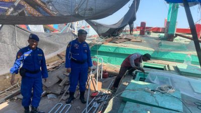 Satpolairud Polresta Pati Intensifkan SI POLA CEKAL, Cegah Kebakaran Kapal di Kawasan Pelabuhan