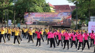 Semarak Hari Bhayangkara ke-80, Polresta Pati Gelar Olahraga Bersama Perkuat Soliditas dan Kebugaran Personel