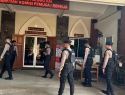 Polresta Pati Patroli Gereja, Pastikan Ibadah Minggu Berjalan Aman dan Kondusif