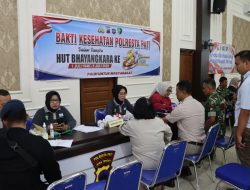 Polresta Pati Gelar Donor Darah dan Cek Kesehatan Gratis Sambut Hari Bhayangkara ke-80