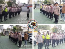 Hoofdbureau Bersinar Polsek Bubutan Polrestabes Surabaya Laksanakan Apel Pengamanan Aksi Unjuk Rasa DPP AMI