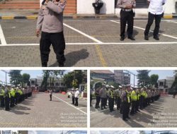 Wakapolsek Bubutan AKP WIDODO SE. Pimpin Gelar Apel Pengamanan Aksi Unjuk Rasa KSP Kahutindo di DPRD Jatim