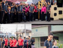 Polres Berau Jalan Santai Dalam Rangka Hari Bhayangkara Ke-80 berlangsung Meriah
