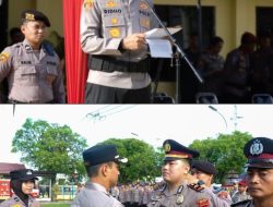 Polres Berau Gelar Upacara Kenaikan Pangkat 45 Personel  