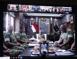 Membangun Satuan yang Adaptif, Irdam V/Brawijaya Ikuti Rapat Virtual Evaluasi Pembentukan Brigif dan Yonif TP