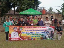 Kasi Kesejahteraan Juara Turnamen Sepak Bola Antar RT Desa Kubang, Drama Adu Penalti Warnai Grand Final HUT RI ke-81