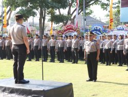Kapolres Kudus AKBP Wahyu Sulistyo Pimpin Upacara Perdana, Aiptu Bambang Naik Pangkat Pengabdian Jadi Ipda