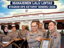 Polrestabes Surabaya Sabet Penghargaan Terbaik Manajemen Lalu Lintas Stasiun Ops Ketupat Semeru 2026