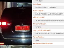 Terbongkar: KT 1605-G Milik Badan Pengelolaan Keuangan Daerah — Mobil Dinas Berusia 1 Tahun Berkeliaran Jam 01.33 Malam Dijadikan Mobil Pribadi
