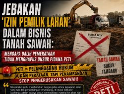 Jebakan ‘Izin Pemilik Lahan’ dalam Bisnis Tanah Sawah: Mengapa Dalih Pemerataan Tidak Menghapus Unsur Pidana PETI