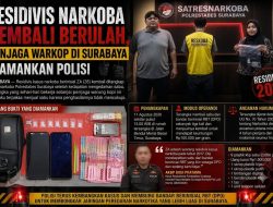 Residivis Narkoba Kembali Berulah, Penjaga Warkop di Surabaya Diamankan Polisi