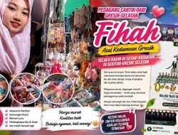 Pedagang Cantik dari Gresik Selatan, Fihah Tetap Semangat Berjualan di Tengah Ramainya Acara Maulid