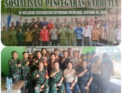 Tingkatkan Kesiapsiagaan Warga, TNI Intensifkan Penyuluhan Pencegahan Karhutla di Kabupaten Sintang