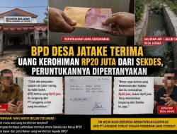 BPD Desa Jatake Terima Uang Kerohiman Rp20 Juta dari Sekdes, Peruntukannya Dipertanyakan