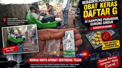 Bebasnya Peredaran Obat Keras Daftar G Di Kampung Pabuaran