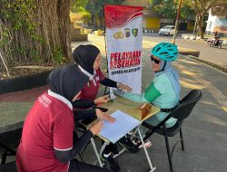 Polisi Pati Hadirkan Pelayanan Kesehatan Gratis di Alun-Alun, Warga Diimbau Hubungi 110 dan Jauhi Narkoba
