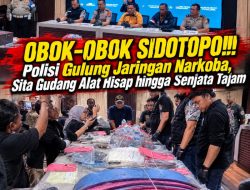 OBOK-OBOK SIDOTOPO!!! Polisi Gulung Jaringan Narkoba, Sita Gudang Alat Hisap hingga Senjata Tajam