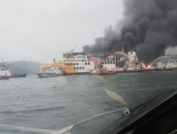 KMP Batu Mandi Terbakar di Perairan Merak, Proses Evakuasi Sedang Berlangsung